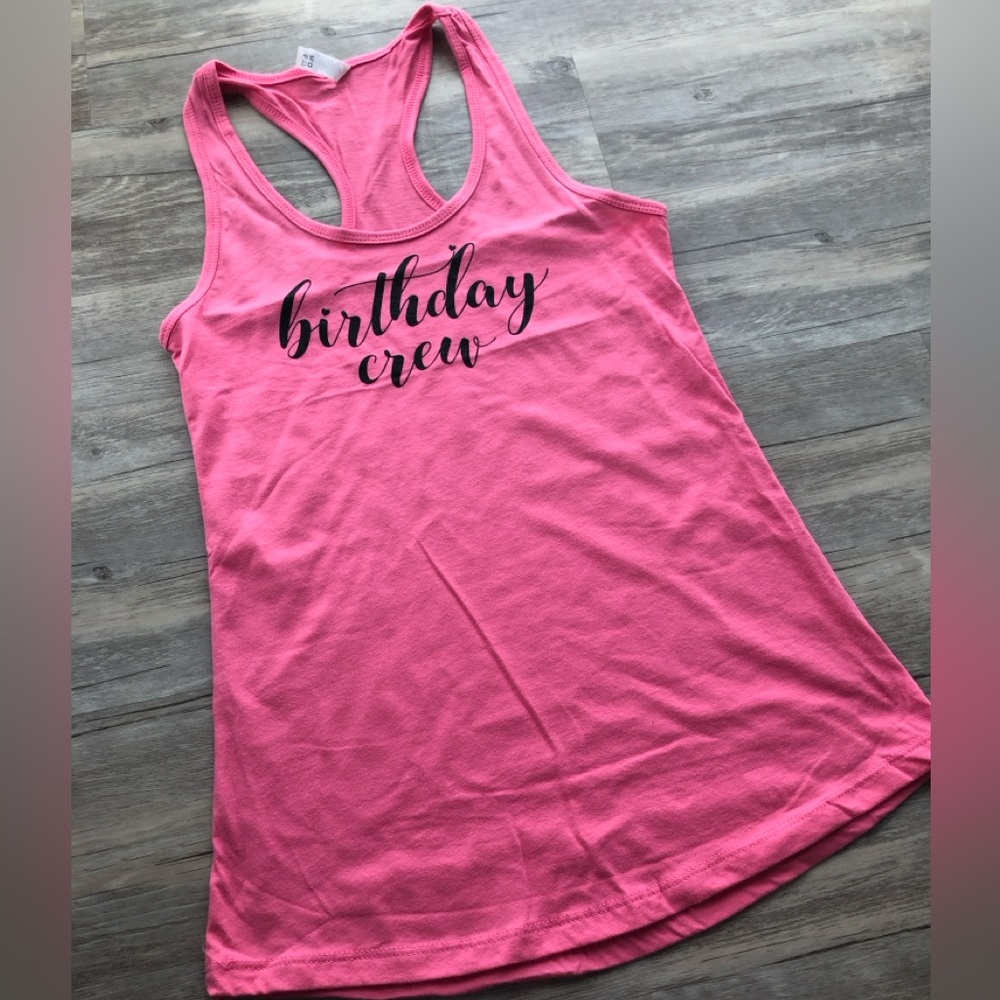 Next Level birthday crew racerback tank